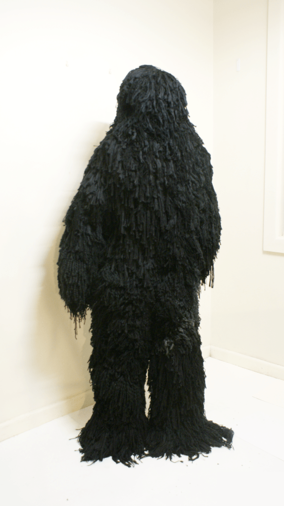 wool, acrylic, nylon B.D.U (battle dress uniform) installation/performance