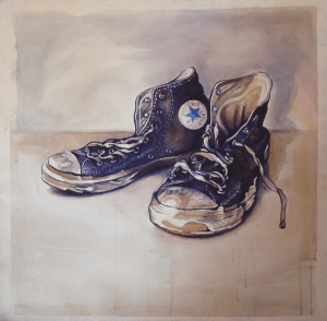 Turbo (The Shoes). Watercolor & Acrylic. SOLD. 